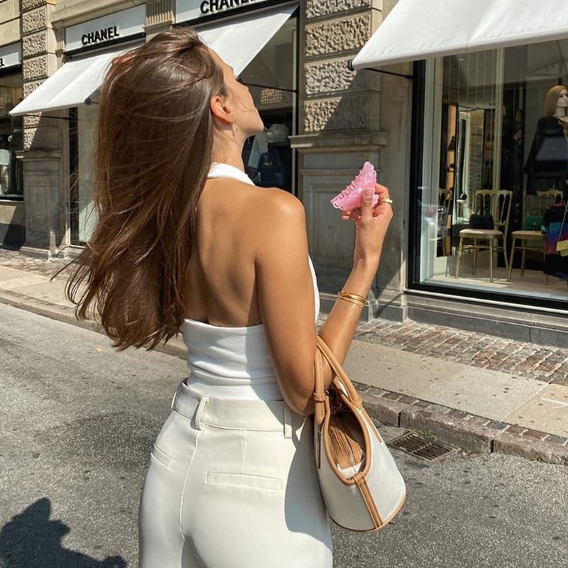 Sexy Halterneck Kurz-Top